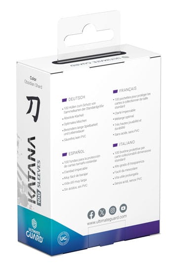 Ultimate Guard Katana Sleeves Standard Size Obsidian Shard