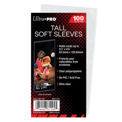 Ultra Pro Tall Card Soft Sleeves