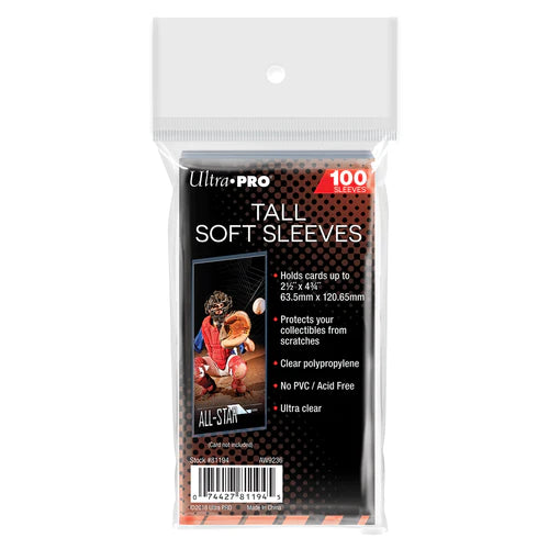 Ultra Pro Tall Card Soft Sleeves