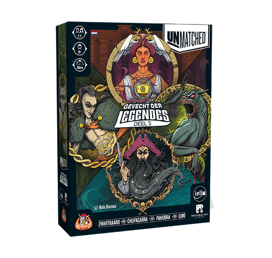 Unmatched Gevecht der Legendes 3 bordspel