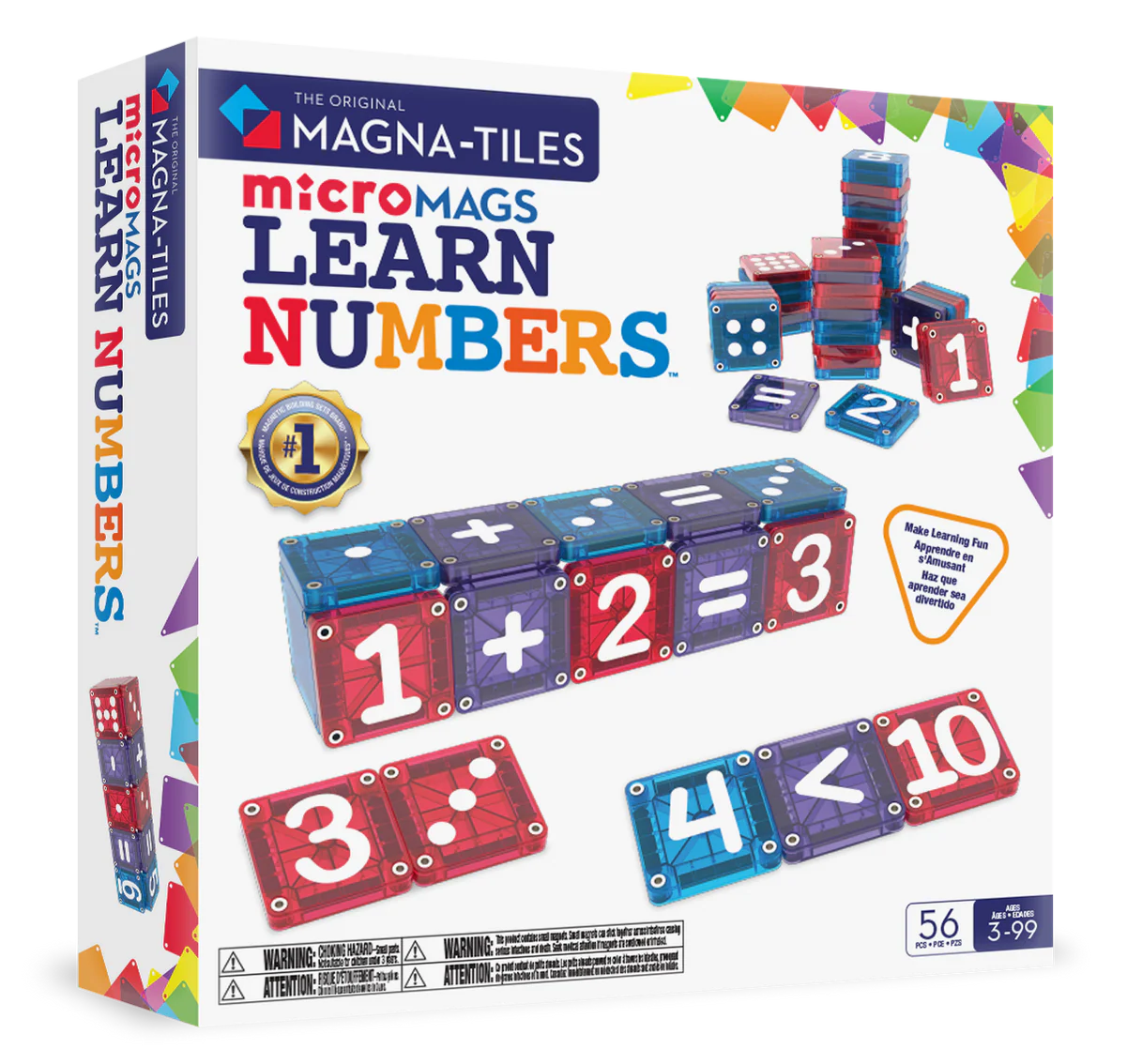 MAGNA-TILES® microMAGS Learn Numbers 56 stuks