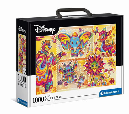 Disney Bambi, Simba, Stitch, Dumbo, ... Brief Case Puzzle 1000 stukjes