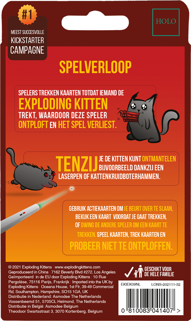 Exploding Kittens 2 speler editie