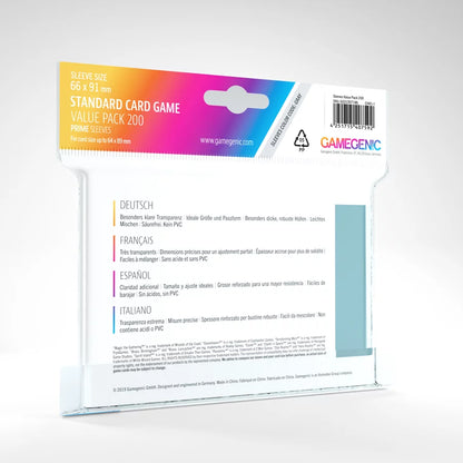 Gamegenic Value Pack Standard Sleeves Clear (200 sleeves)