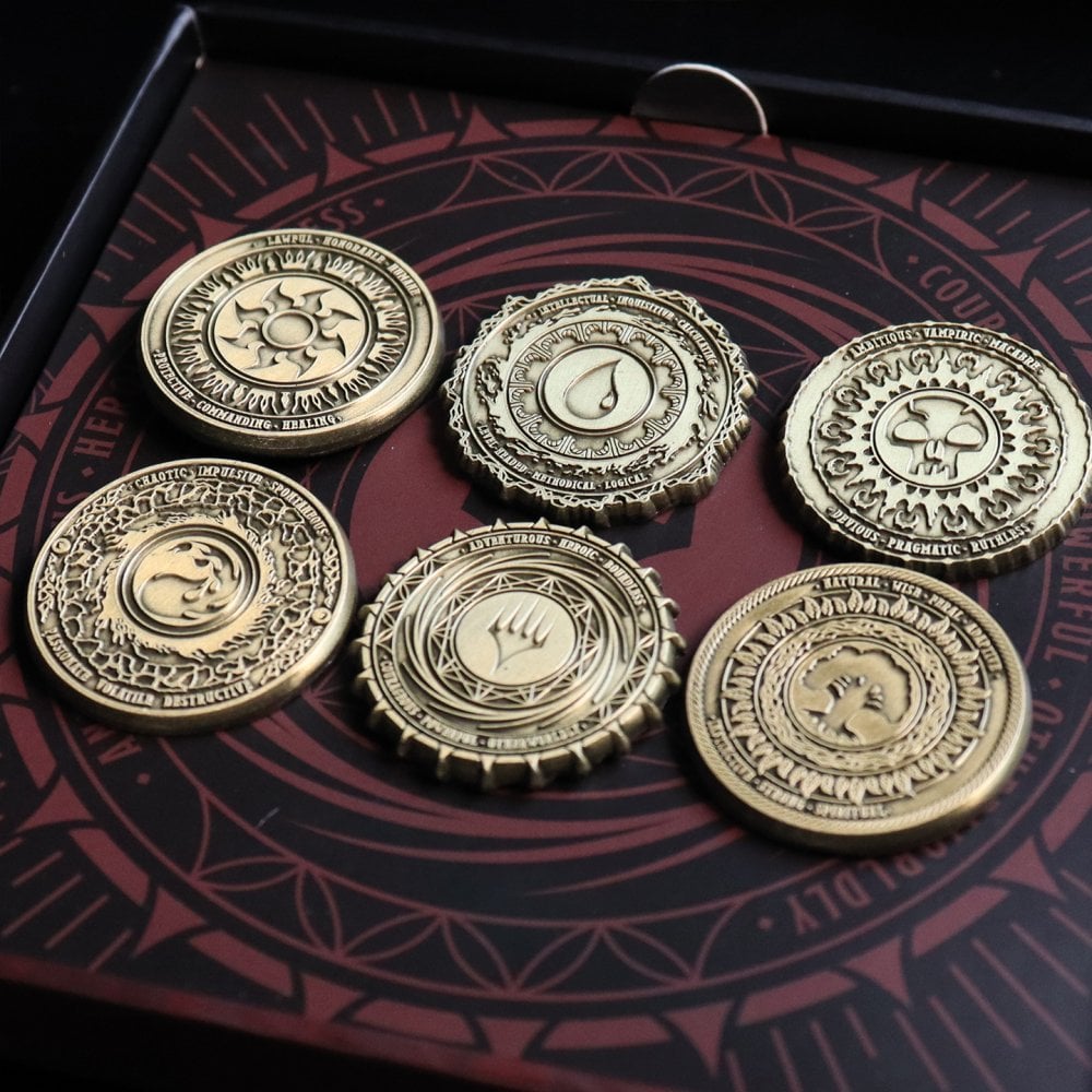 Magic The Gathering Limited Edition Set of 6 Mana Symbol Pin Badges