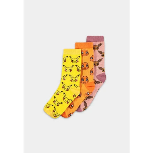 Pokémon Crew Socks 3 Pack (39-42)