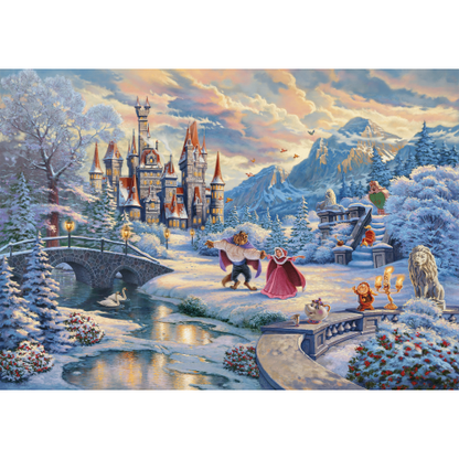 Puzzel Disney Belle en het Beest in de sneeuw 1000 stukjes