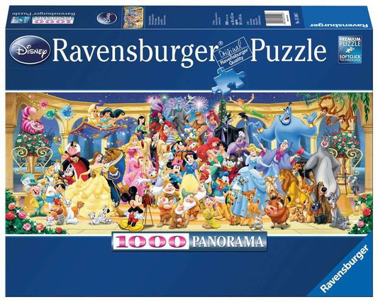 Puzzel Disney groepsfoto panorama 1000 stukjes