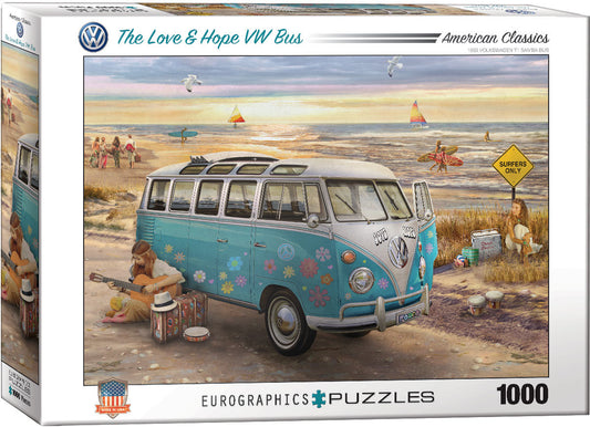 Puzzel the love & hope VW bus 1000 Stukjes