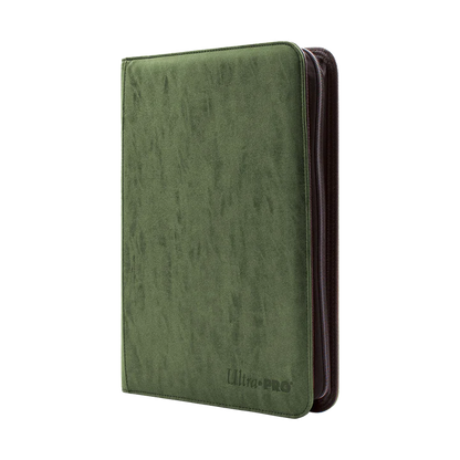 Suede Collection Zippered 9-Pocket Premium PRO-Binder Emerald