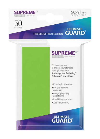 Ultimate Guard Supreme UX Sleeves Standard Size Light Green 50