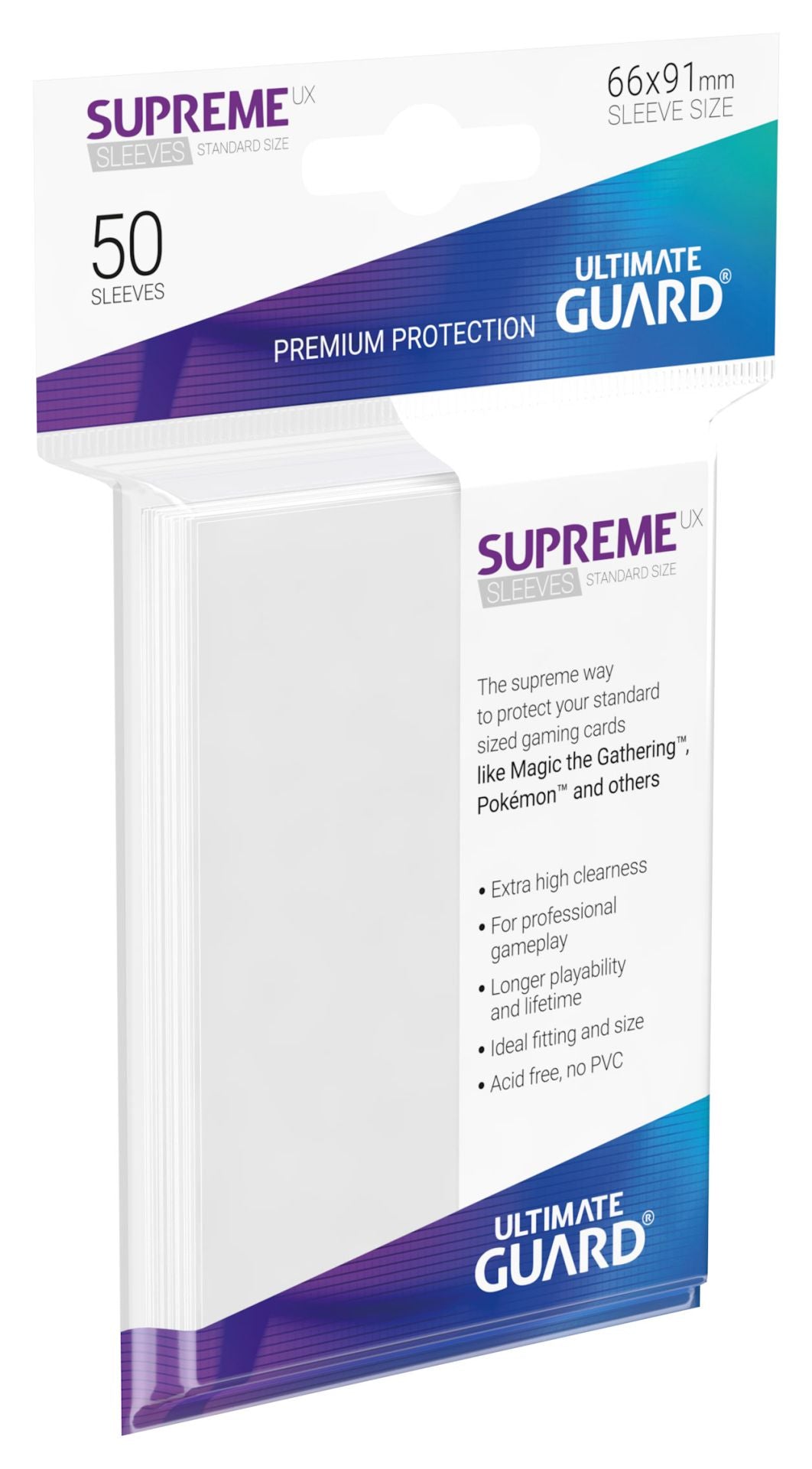 Ultimate Guard Supreme UX Sleeves Standard Size Frosted 50