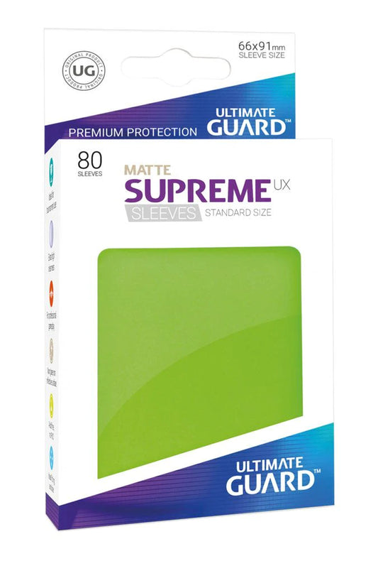 Ultimate Guard Supreme UX Sleeves Standard Size Matte Light Green 80