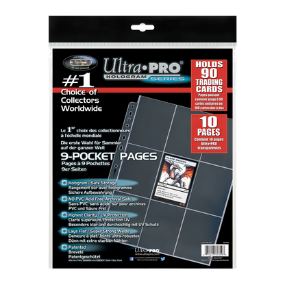 Ultra Pro 9-Pocket Page Platinum Series 11 hole (10 pages)